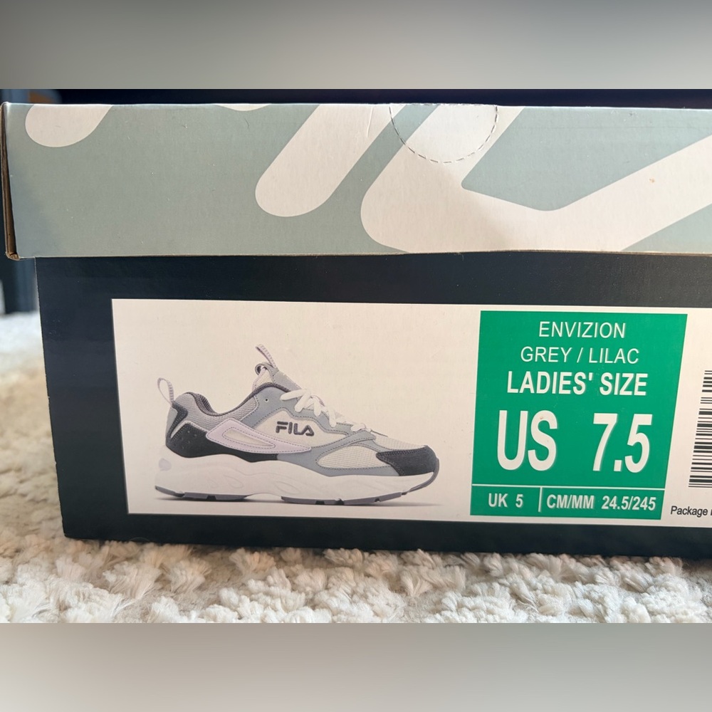 Fila Envision Women's Gray White Lavender Athletic Sneakers 7.5 - Picture 11 of 11